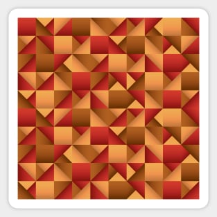 Copper and Red Geometric Pattern Sticker